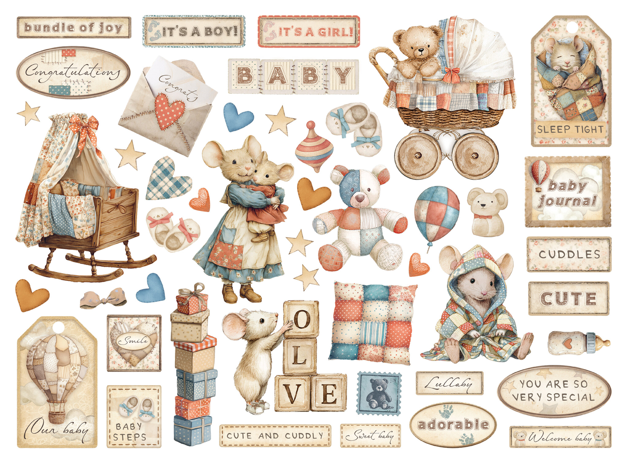 Stamperia Die cuts assorted - Baby