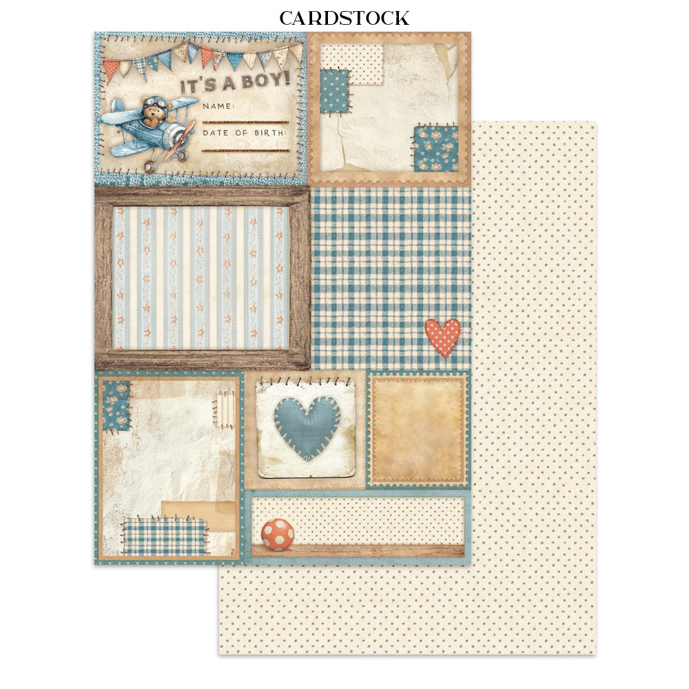 Stamperia Junk journal stickers, cut-outs, backgrounds - Baby