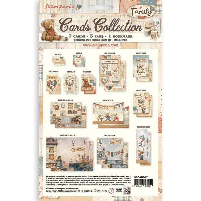 Stamperia Cards Collection - Family
