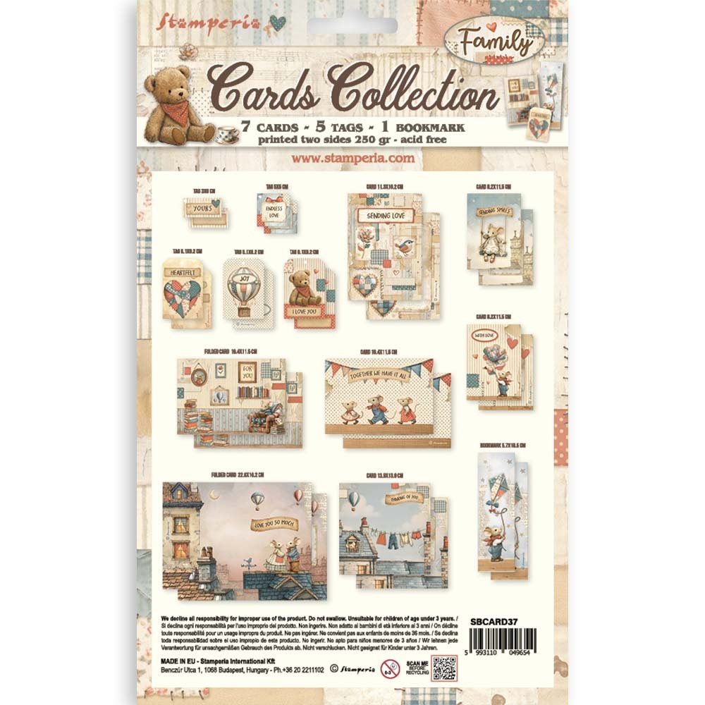 Stamperia Cards Collection - Family