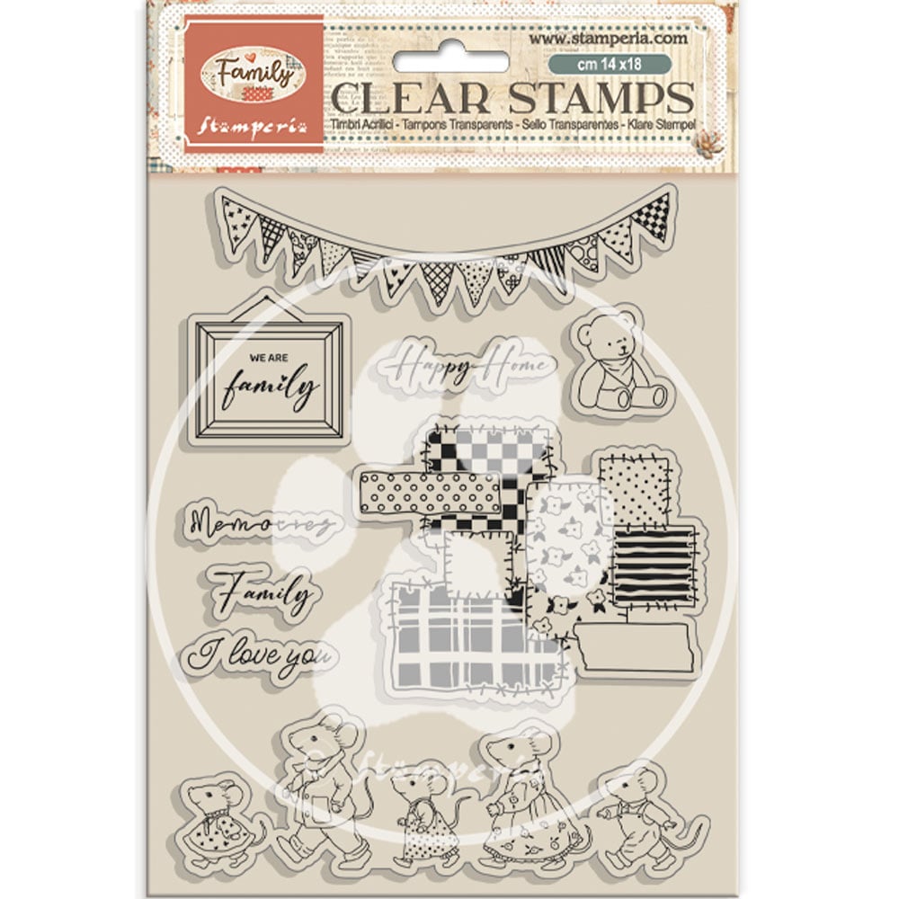 Stamperia Acrylic stamp cm 14x18 - Family party