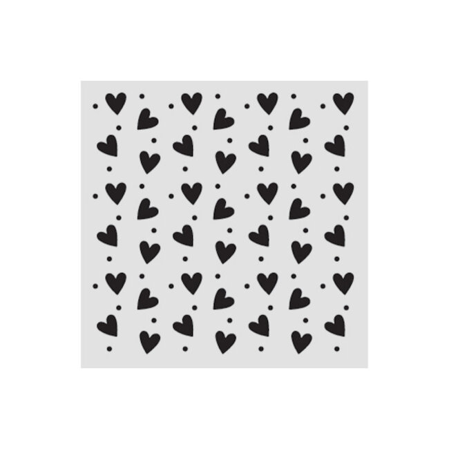 Stamperia Thick stencil cm 12X12 - Family heart texture