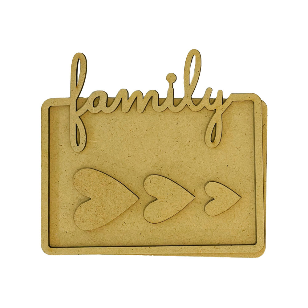 Stamperia Crafty shapes: Family plate family hearts