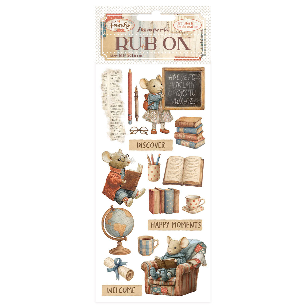 Stamperia Rub-on cm 10,16x21,6 - Family Happy moments