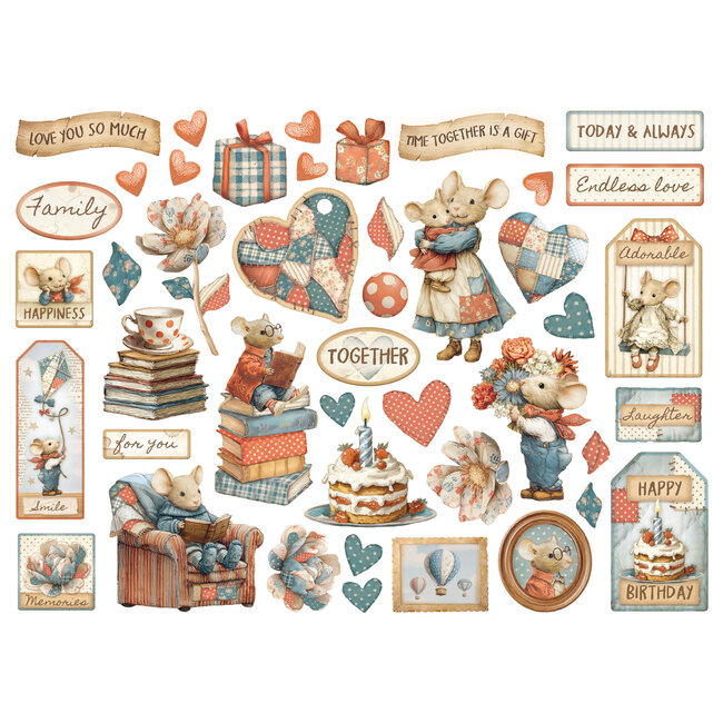 Stamperia Die cuts assorted -  Family