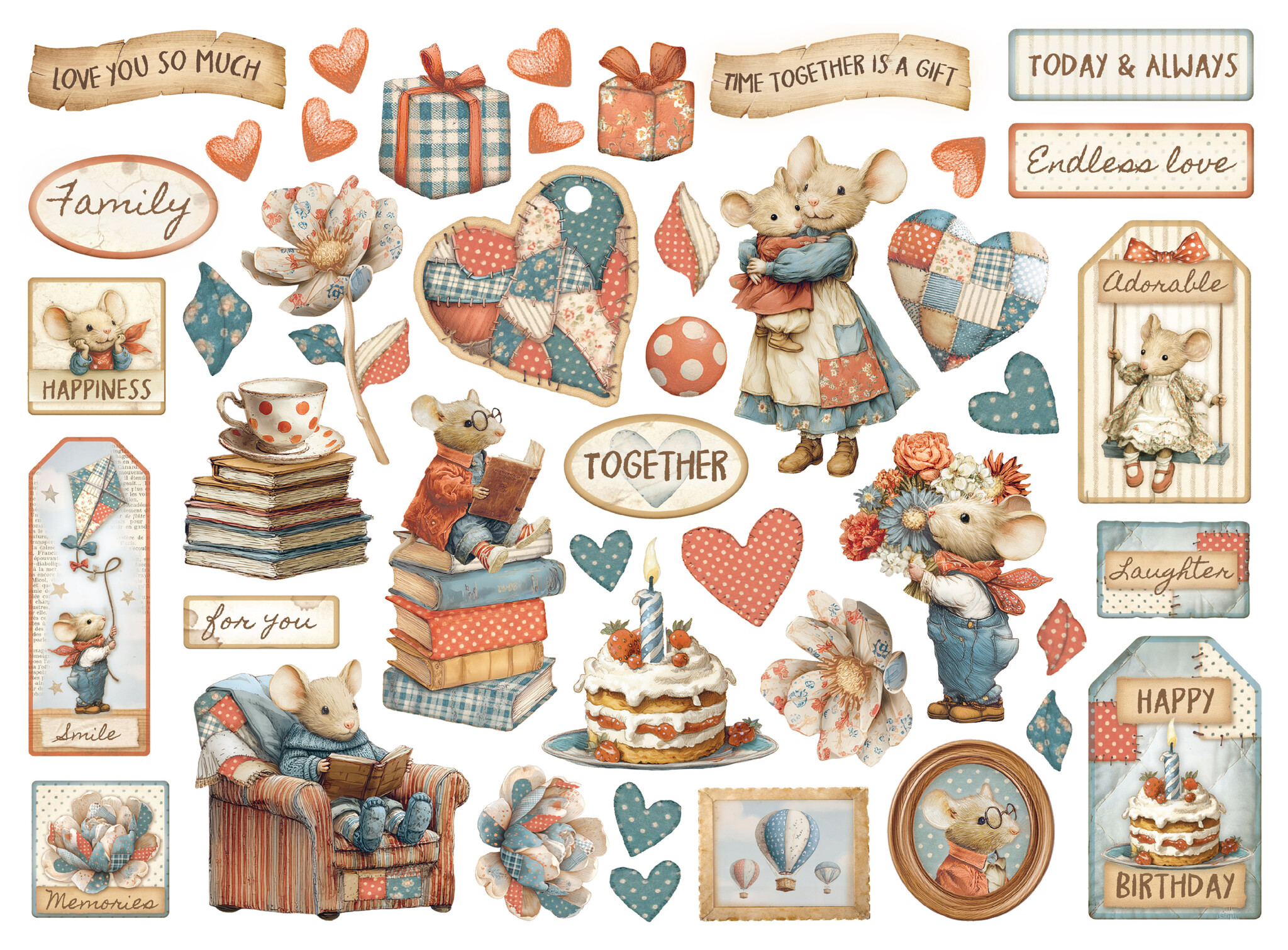 Stamperia Die cuts assorted -  Family