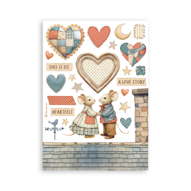 Stamperia Washi pad 8 sheets A5 - Family