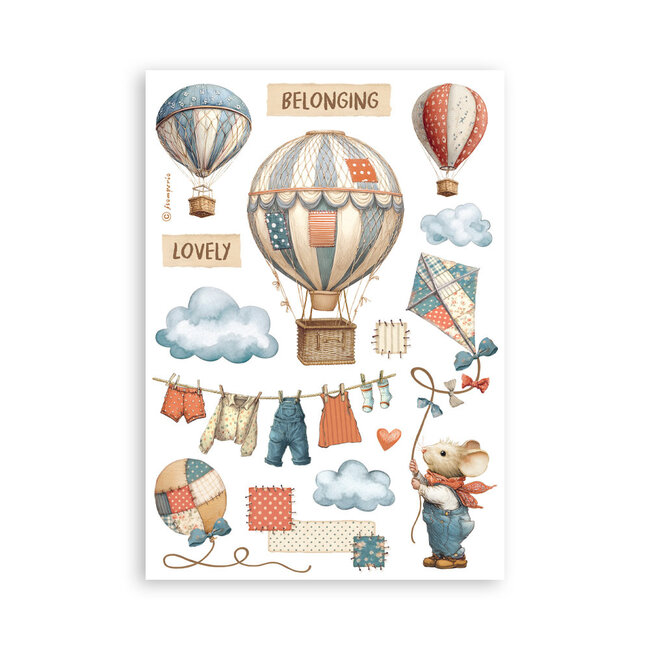 Stamperia Washi pad 8 sheets A5 - Family