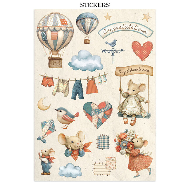 Stamperia Junk journal stickers, cut-outs, backgrounds - Family