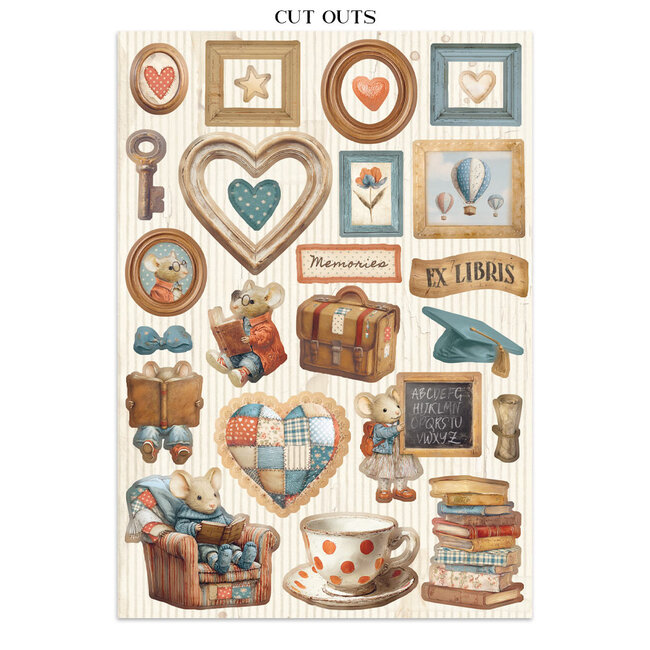 Stamperia Junk journal stickers, cut-outs, backgrounds - Family
