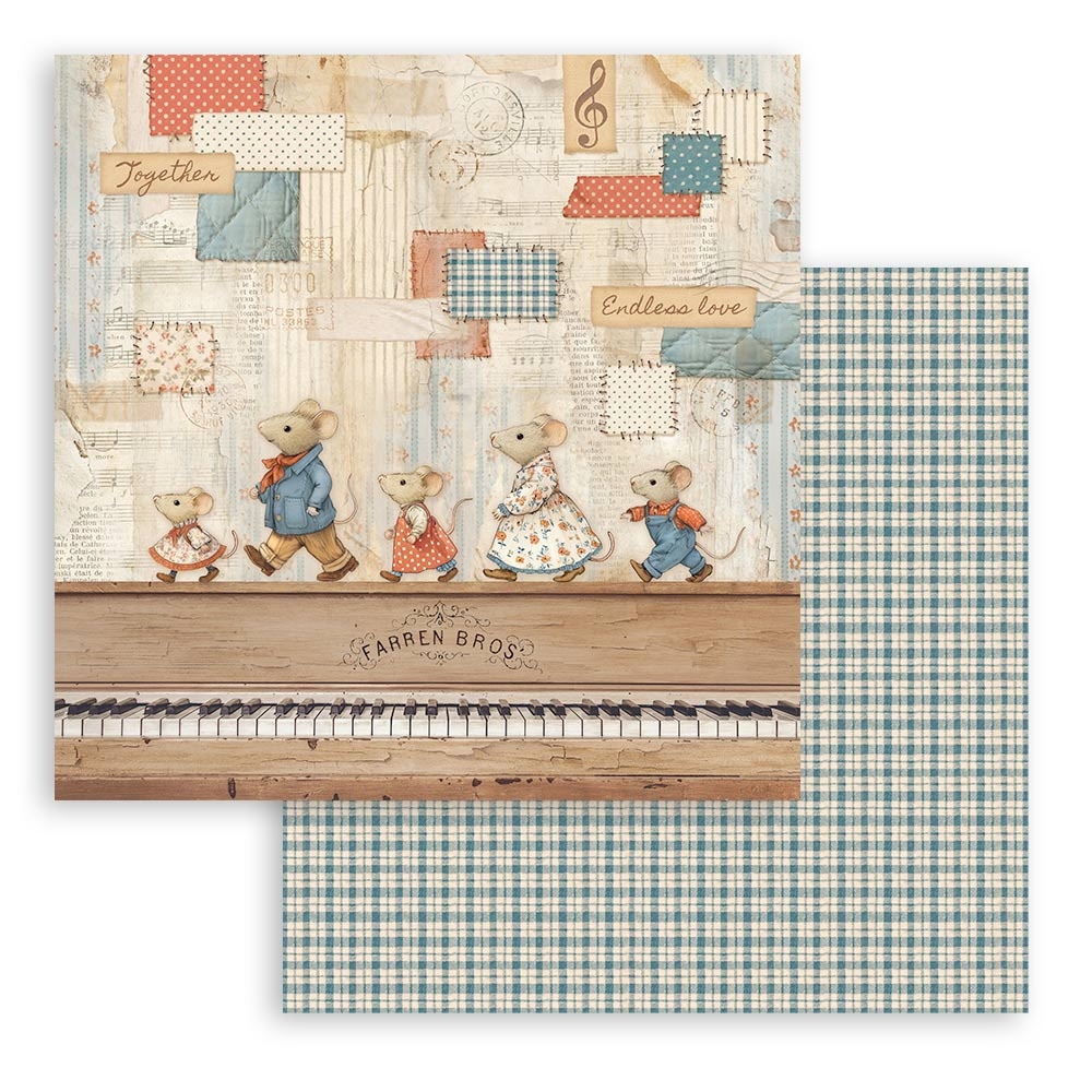 Stamperia Scrapbooking Double face sheet - Family piano