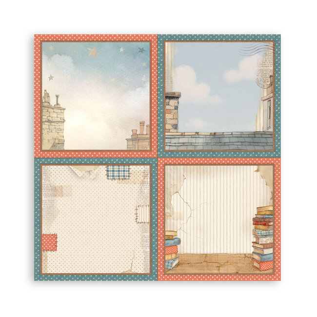 Stamperia Scrapbooking Pad 22 sheets cm 30,5x30,5 (12"x12") Single face - Family