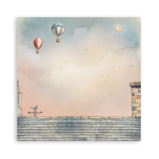 Stamperia Scrapbooking Pad 22 sheets cm 30,5x30,5 (12"x12") Single face - Family