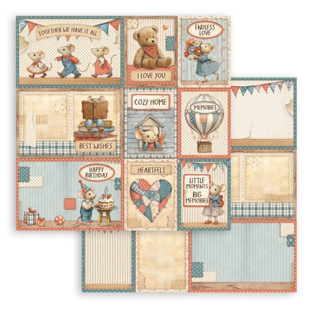 Stamperia Scrapbooking Pad 10 sheets cm 30,5x30,5 (12"x12") - Family