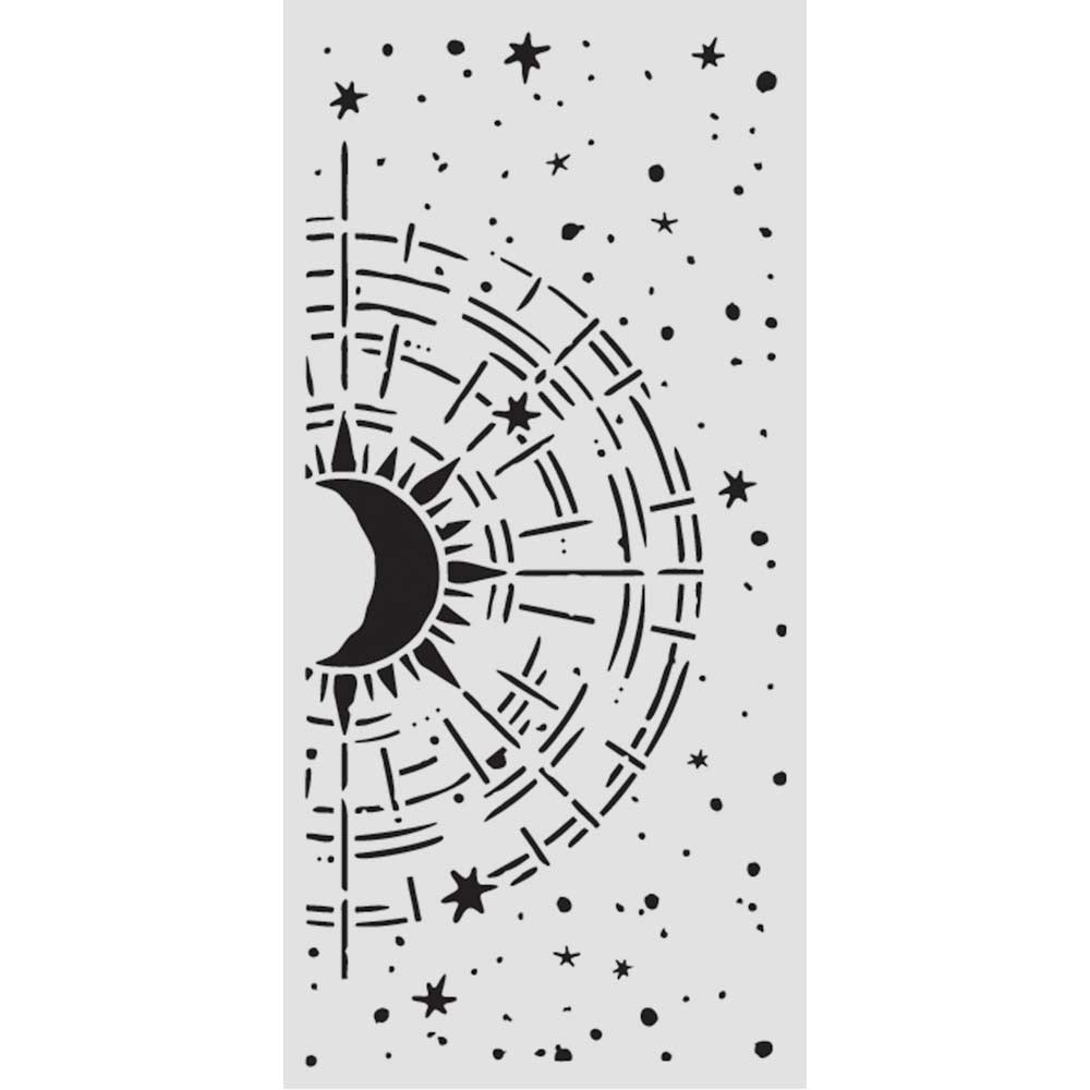 Stamperia Thick stencil cm 12X25 - Secret Diary cosmic compass