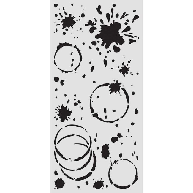 Stamperia Thick stencil cm 12X25 - Secret Diary Ink splatter