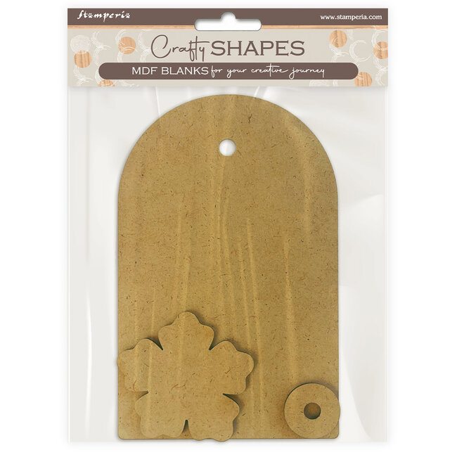 Stamperia Crafty shapes: Secret Diary tag