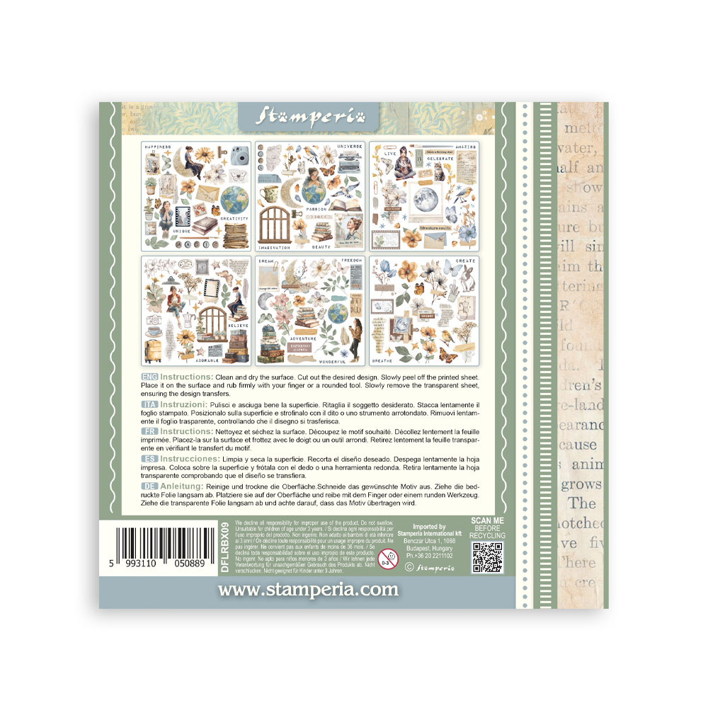 Stamperia Rub on selection cm 20,5x23 6 pages - Secret Diary