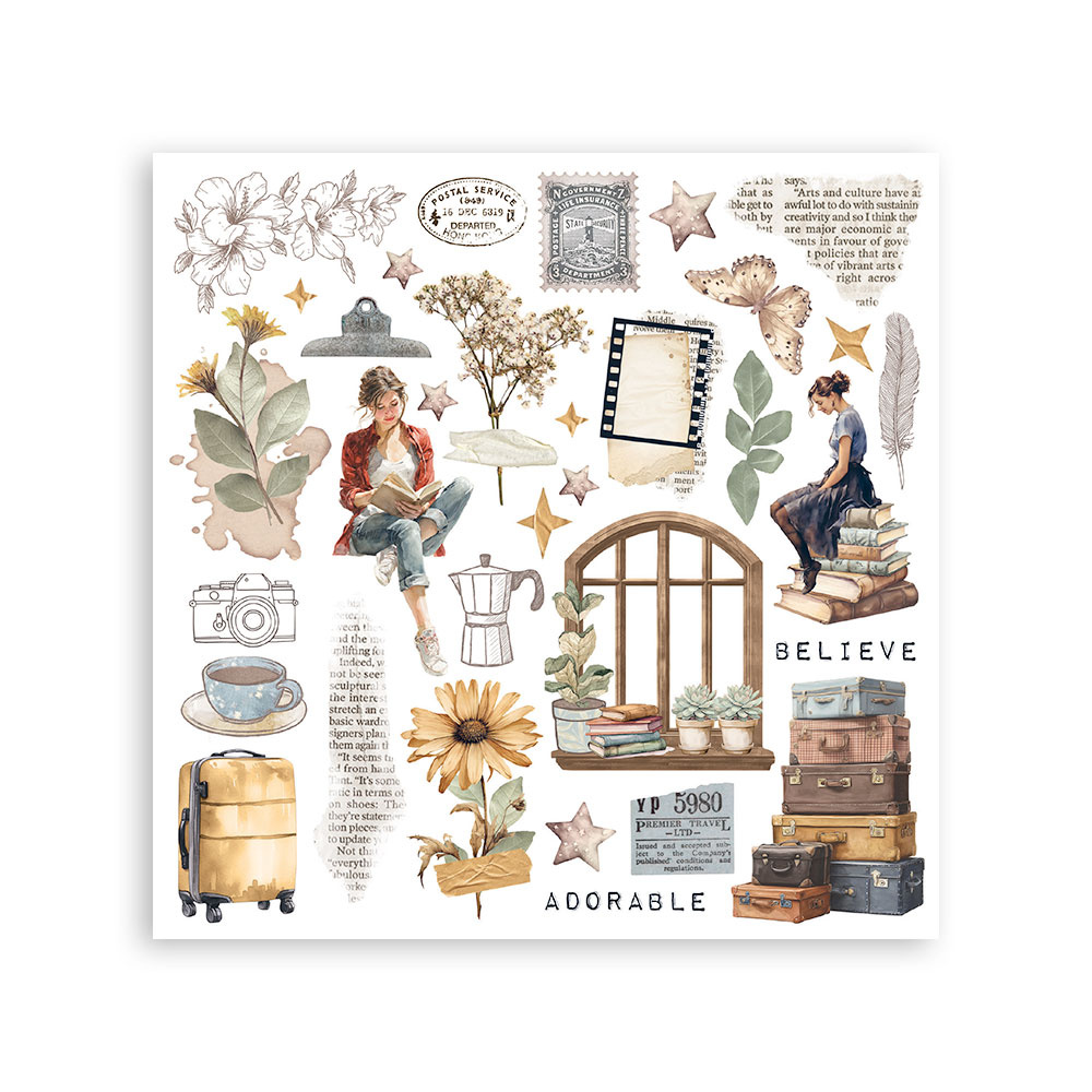 Stamperia Rub on selection cm 20,5x23 6 pages - Secret Diary