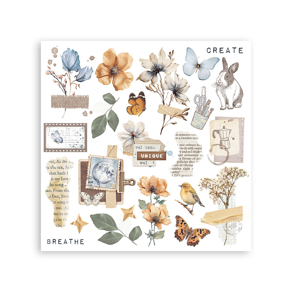 Stamperia Rub on kit cm 15,5x15,5 - 6 pages Secret Diary