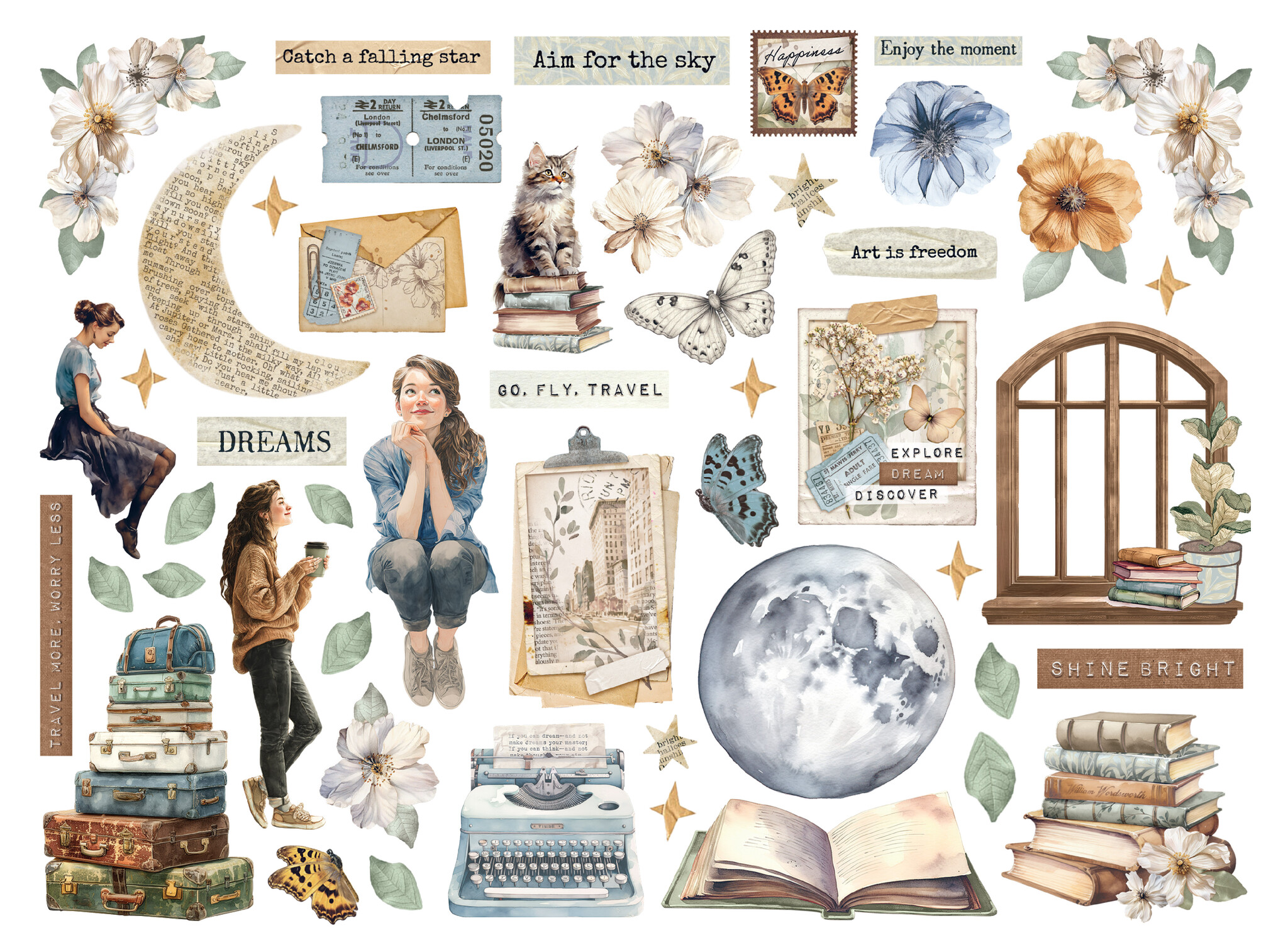 Stamperia Die cuts assorted - Secret Diary