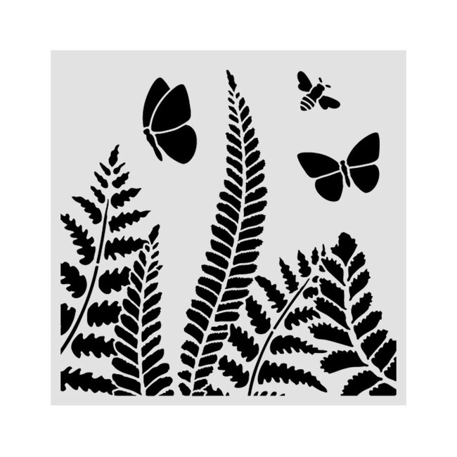 Stamperia Thick stencil cm 18X18 - Daisy Art fern