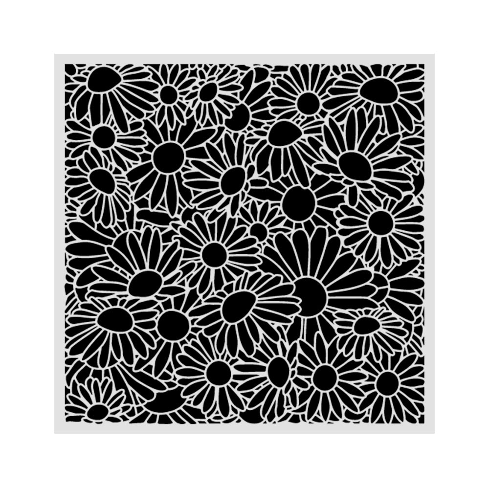 Stamperia Thick stencil cm 18X18 - Daisy Art daisies pattern