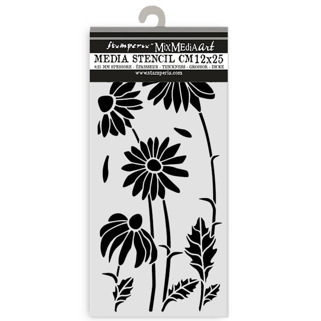 Stamperia Thick stencil cm 12X25 - Daisy Art daisies