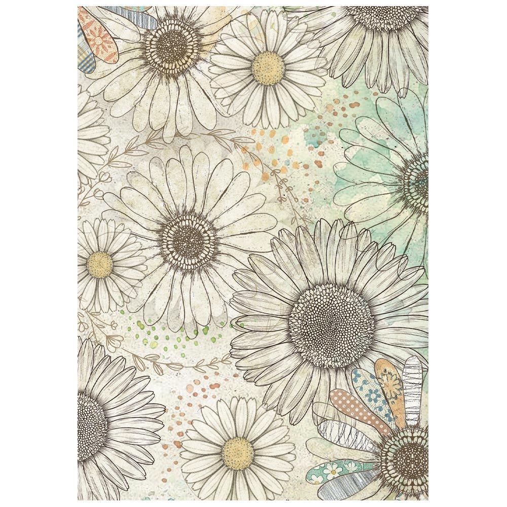 Stamperia Mini Rice paper A6 8 sheets Daisy Art