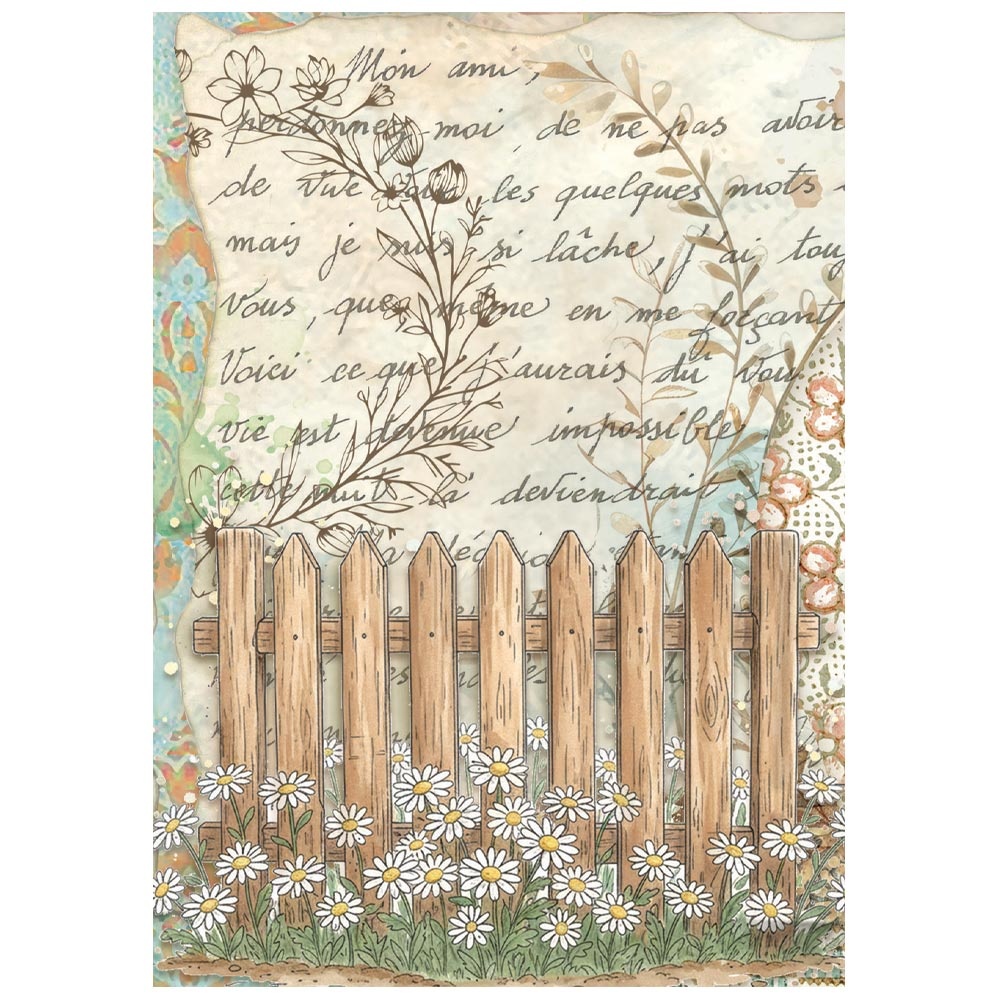 Stamperia Mini Rice paper A6 8 sheets Daisy Art