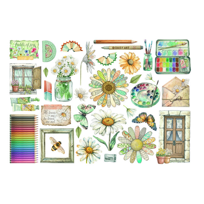 Stamperia Ephemera - Daisy Art