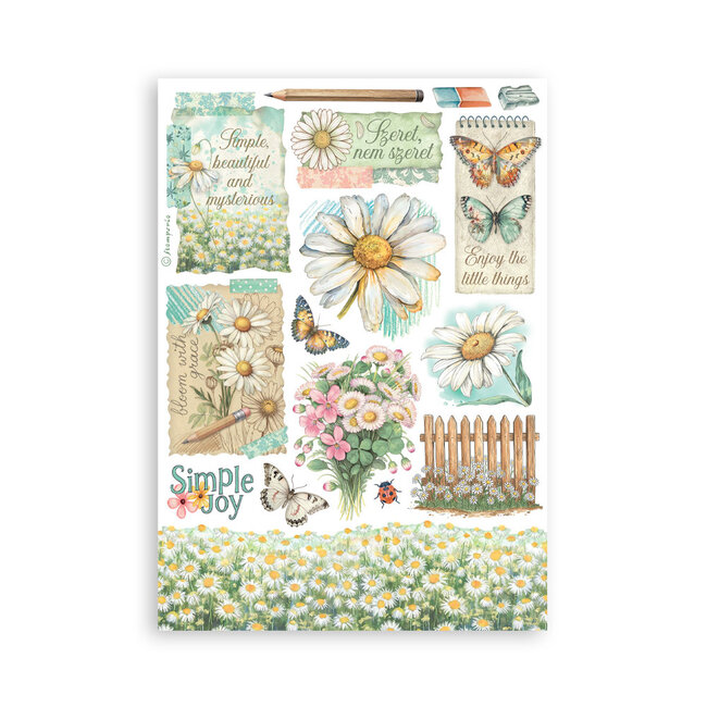 Stamperia Washi pad 8 sheets A5 - Daisy Art