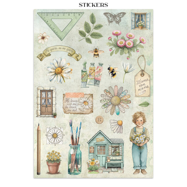 Stamperia Junk journal stickers, cut-outs, backgrounds - Daisy Art