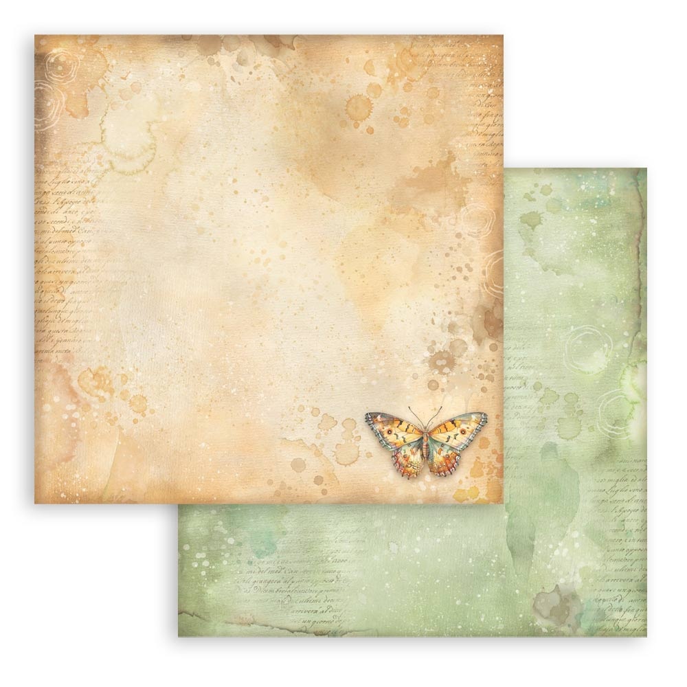 Stamperia Scrapbooking Small Pad 10 sheets cm 20,3X20,3 (8"X8") Backgrounds Selection - Daisy Art