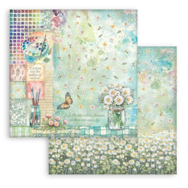 Stamperia Scrapbooking Pad 10 sheets cm 30,5x30,5 (12"x12") - Daisy Art