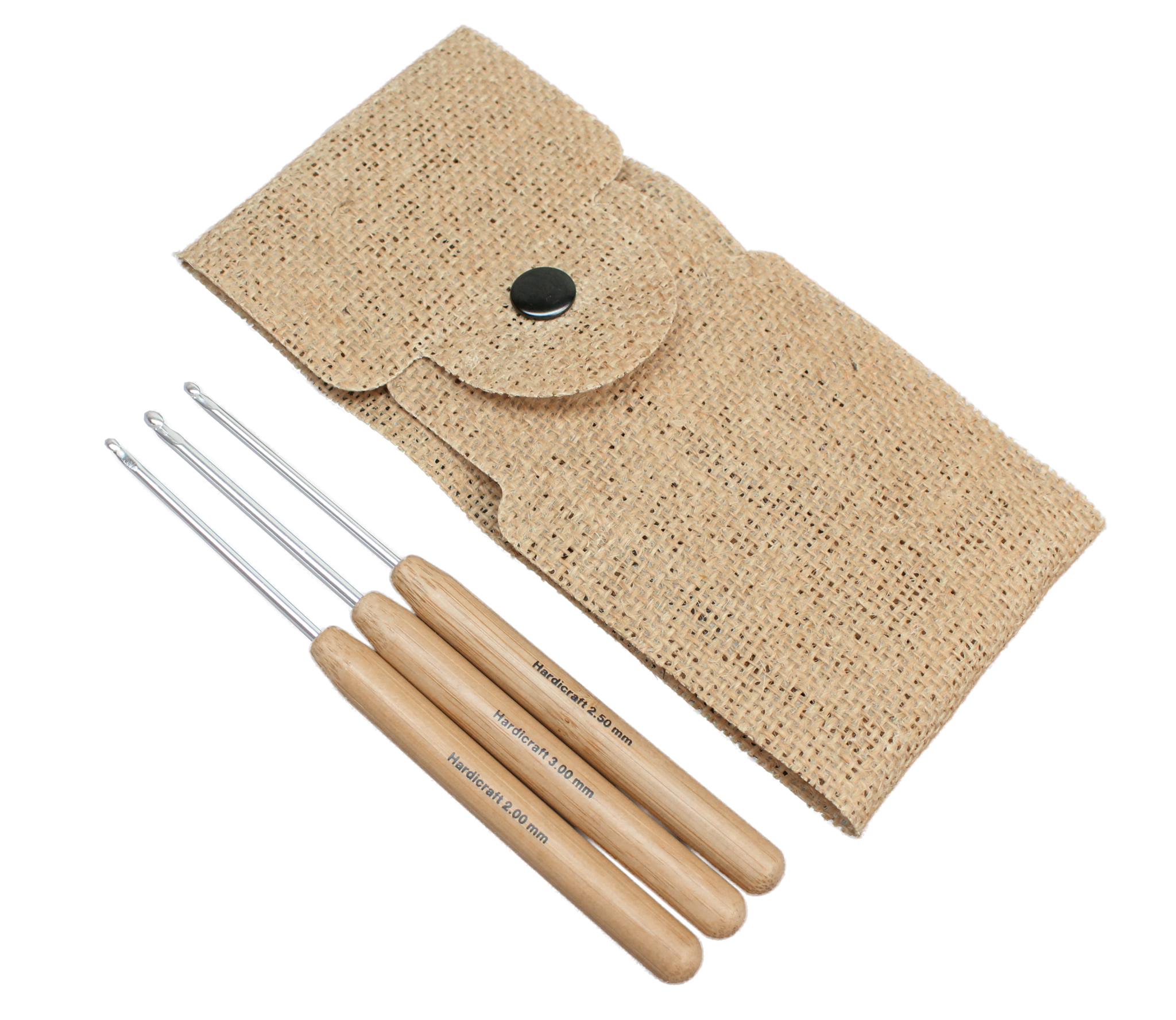 Hardicraft Haaknaalden Set met Ergonomische Bamboe Handgreep – 2.0 / 2.5 / 3.0 mm