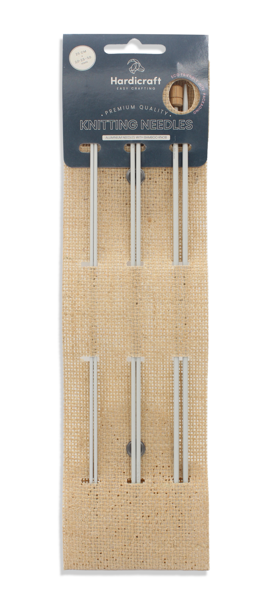 Hardicraft Breinaalden Set Aluminium met Bamboeknop – 2.0 / 2.5 / 3.0 mm