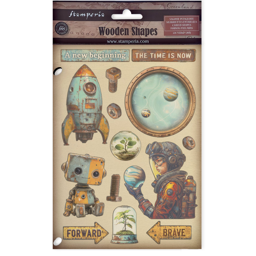 Stamperia Colored Wooden shape A5 - A new Beginning