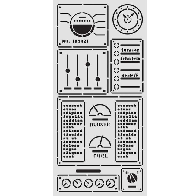Stamperia Thick stencil cm 12X25 - A new Beginning control panel