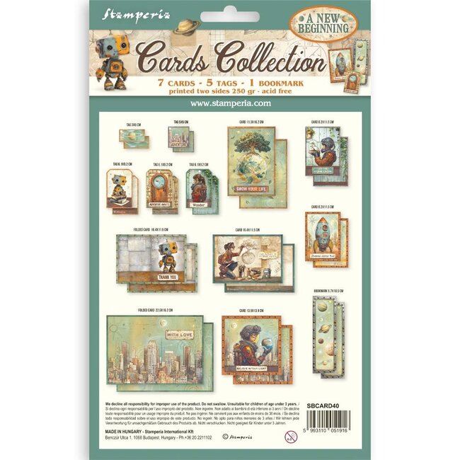 Stamperia Cards Collection - A new Beginning