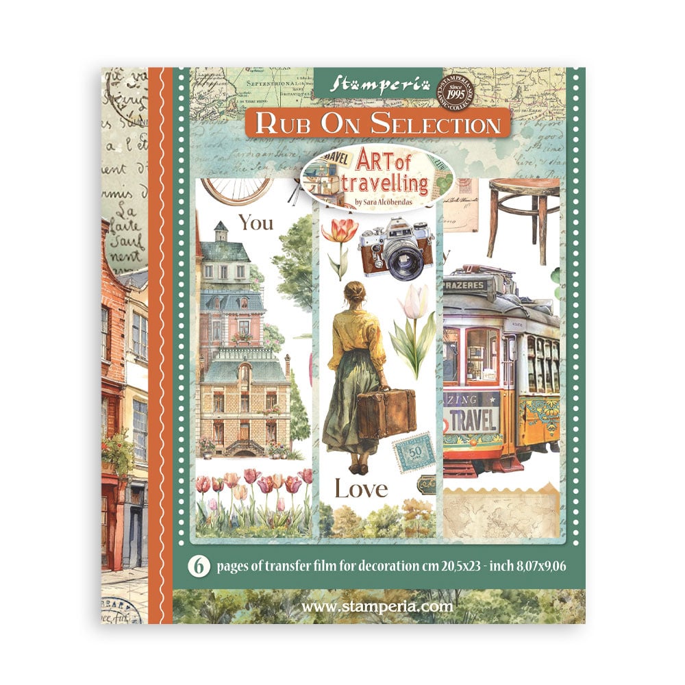 Stamperia Rub on selection cm 20,5x23 6 pages - Art of Travelling