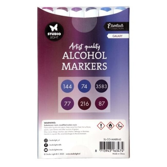 Studio Light Alcohol Markers Galaxy (SL-CO-MARK45)