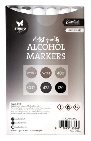 Studio Light Alcohol Markers Greytones (SL-CO-MARK37)