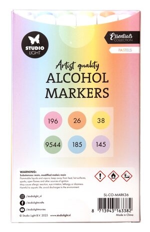 Studio Light Alcohol Markers Pastels (SL-CO-MARK36)