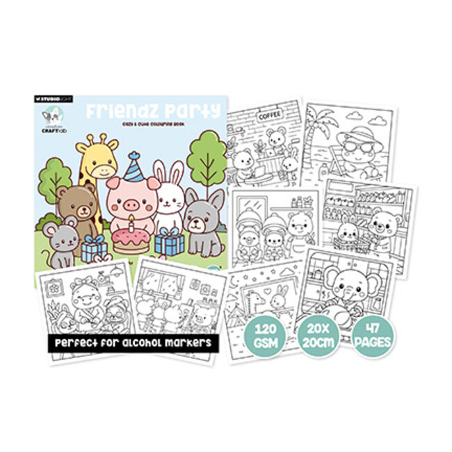 Studio Light Friendz Coloring Book Cozy (CCL-FR-CB06)