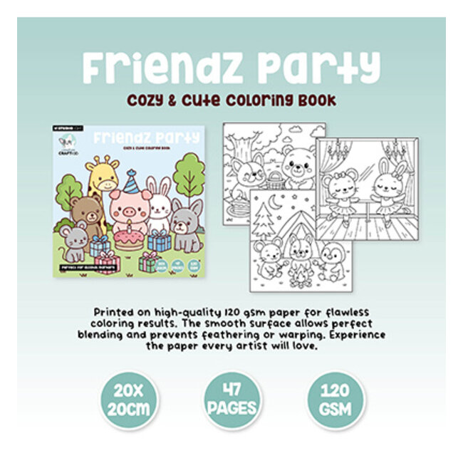 Studio Light Friendz Coloring Book Cozy (CCL-FR-CB06)