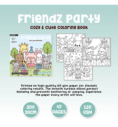 Studio Light Friendz Coloring Book Cozy (CCL-FR-CB06)