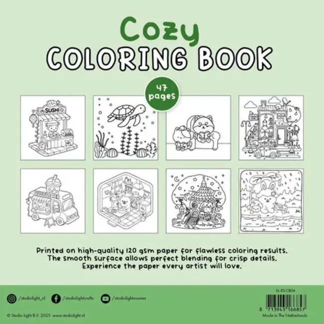 Studio Light Essentials Coloring Book Cozy (SL-ES-CB04)