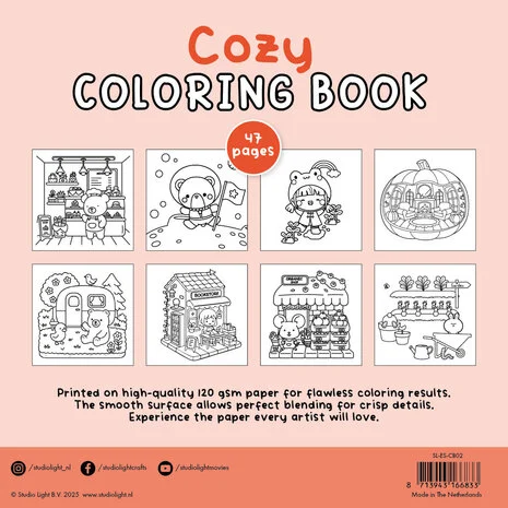 Studio Light Essentials Coloring Book Cozy (SL-ES-CB02)