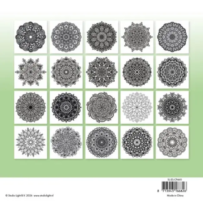 Studio Light Coloring Pages 8x8 Inch Mandala (SL-ES-CP460)